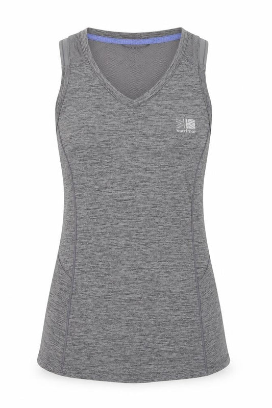 Womens UK Size 8 Karrimor Grey Gym & Training Running & Jogging Tank