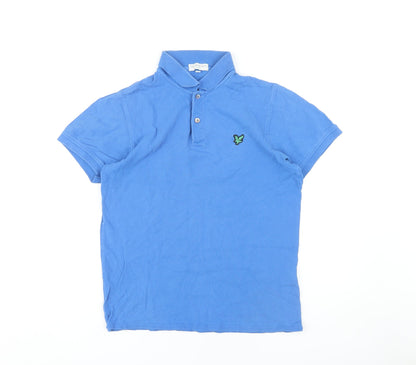 Lyle & Scott Men's Blue Medium Polo Shirt Short Sleeve