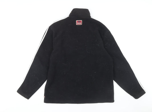 Lonsdale Unisex Black Fleece Jacket L Winter Casual