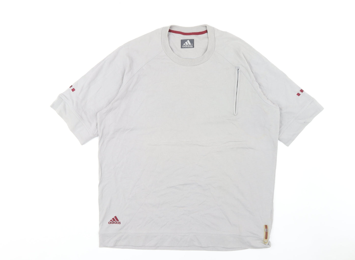 Adidas Men's White XL Short Sleeve Crew Neck T-Shirt