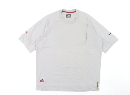 Adidas Men's White XL Short Sleeve Crew Neck T-Shirt