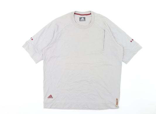 Adidas Men's White XL Short Sleeve Crew Neck T-Shirt