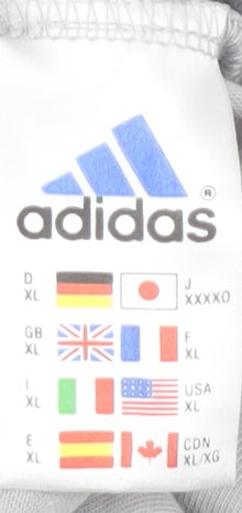 Adidas Men's White XL Short Sleeve Crew Neck T-Shirt