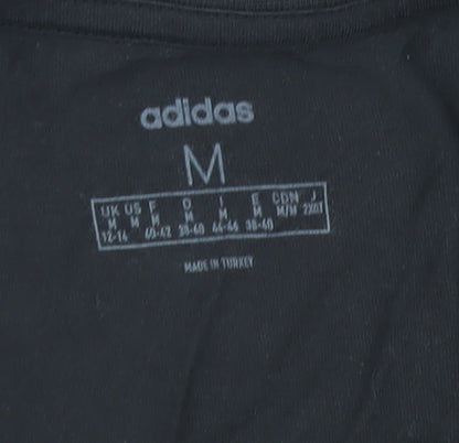 Adidas Unisex Black Regular Fit T-Shirt M