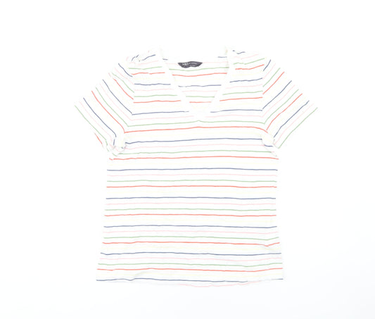 Womens UK Size 8 Marks and Spencer Multicoloured Basic T-Shirt