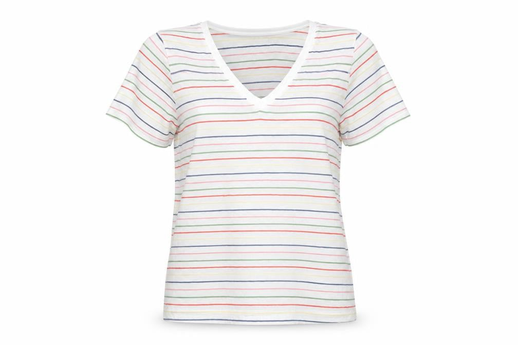 Womens UK Size 8 Marks and Spencer Multicoloured Basic T-Shirt