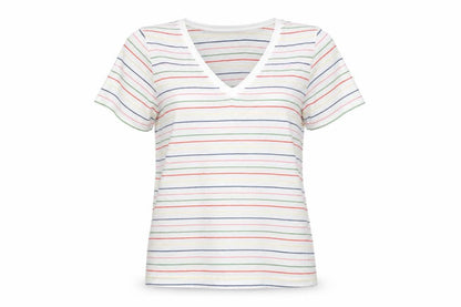 Womens UK Size 8 Marks and Spencer Multicoloured Basic T-Shirt