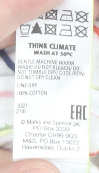 Womens UK Size 8 Marks and Spencer Multicoloured Basic T-Shirt