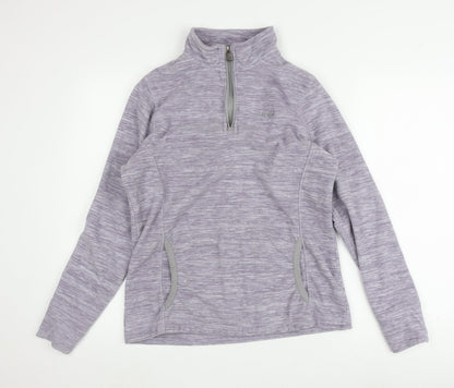 Weird Fish Women's Purple High Neck Pullover Sweatshirt
