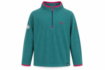 Front view of Regatta girls’ green pullover 13 years lightweight sweatshirt