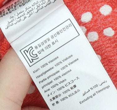 Joules Women's Red Polka Dot V-Neck Dress Size 10