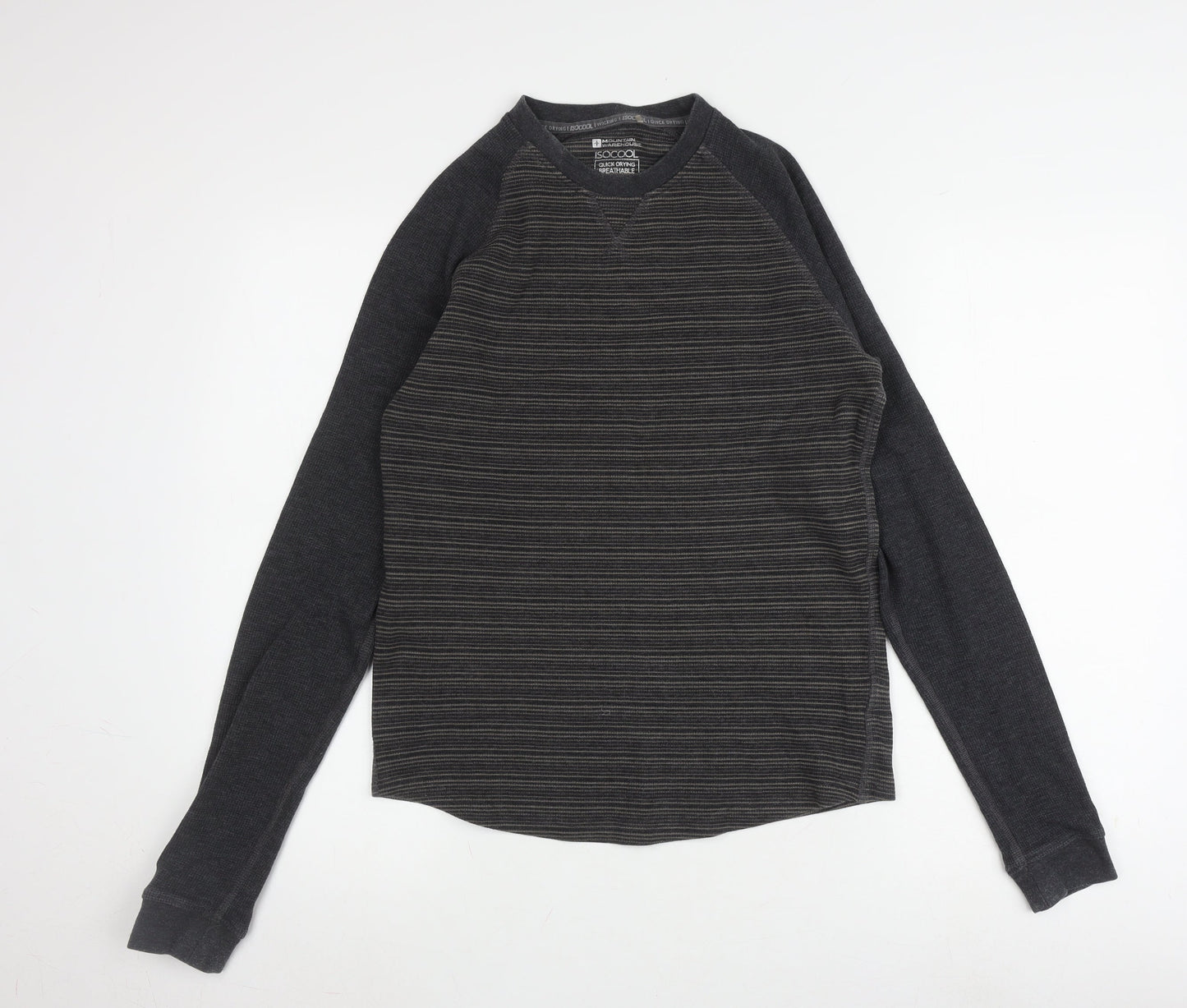 Mountain Warehouse Men's Grey Striped Long Sleeve Shirt