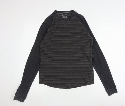 Mountain Warehouse Men's Grey Striped Long Sleeve Shirt