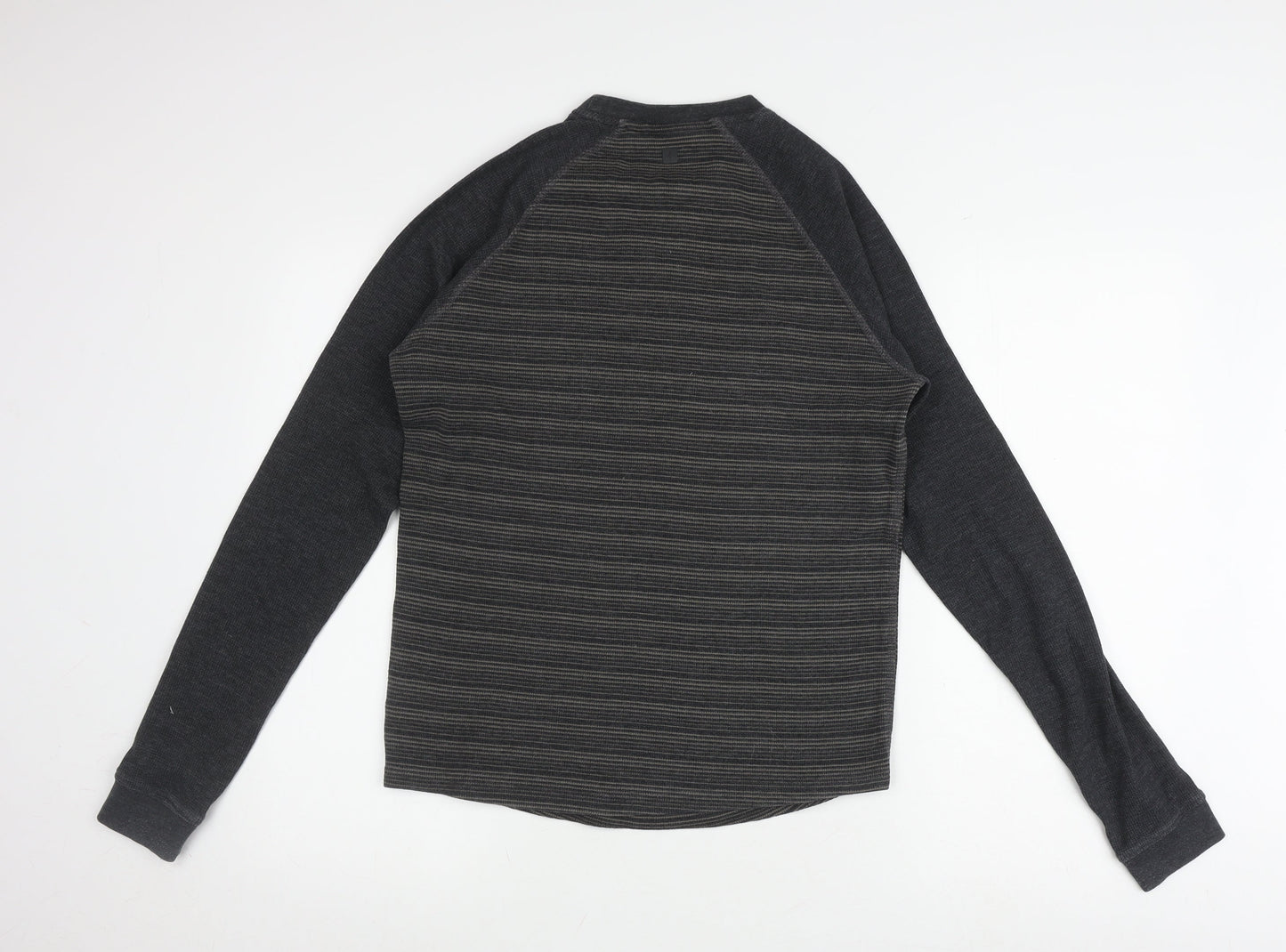 Mountain Warehouse Men's Grey Striped Long Sleeve Shirt