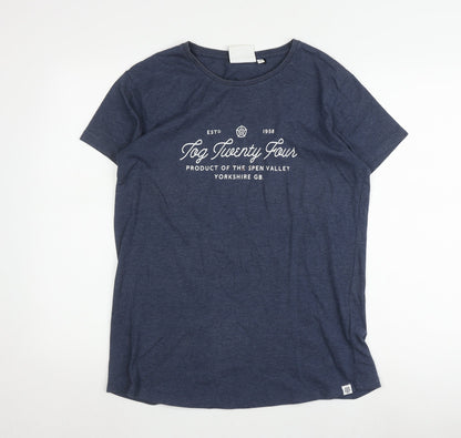 Womens UK Size 14 TOG24 Blue Basic T-Shirt
