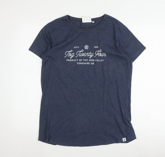 Womens UK Size 14 TOG24 Blue Basic T-Shirt