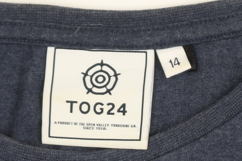 Womens UK Size 14 TOG24 Blue Basic T-Shirt