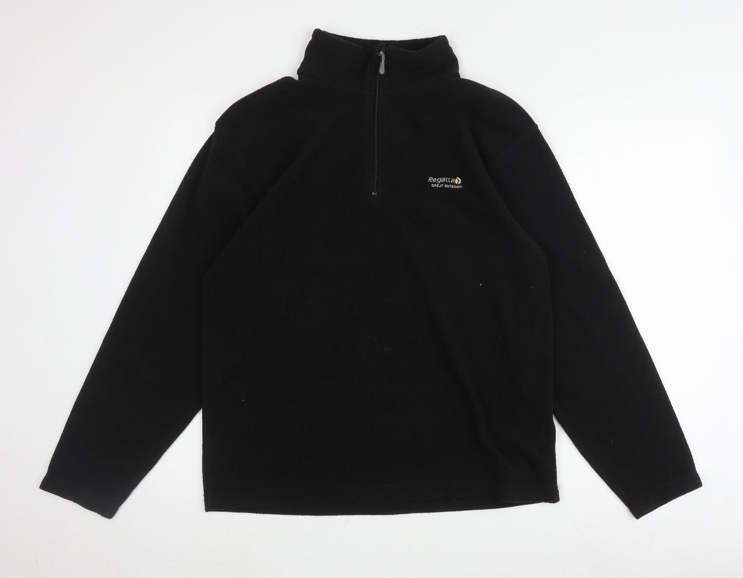 Mens UK Size M Regatta Black Henley Sweatshirt