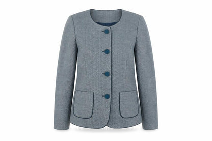 Eastex Women's Blue Chevron Blazer, Size 12