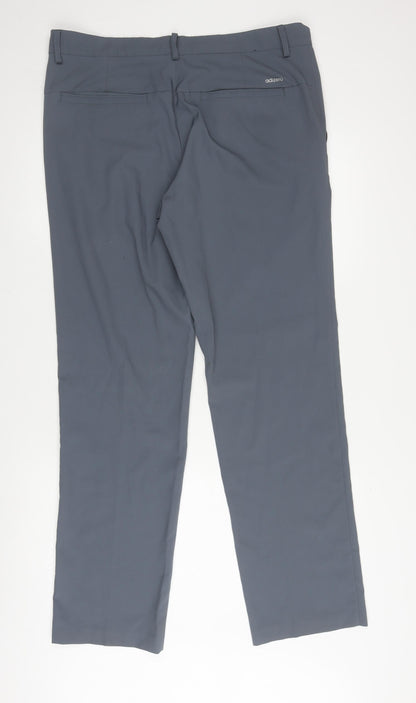 Adidas Men's Grey Golf Trousers Size M Straight Leg