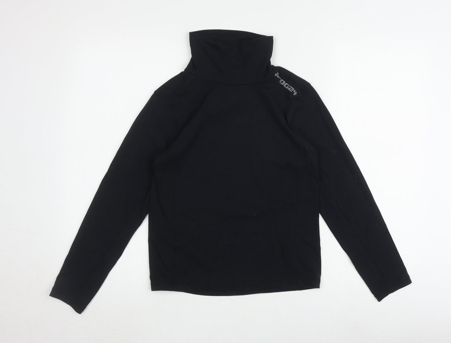 Technical TCZ-Cotton Boys Black Mock Neck Pullover Top 11-12 Years