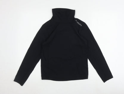 Technical TCZ-Cotton Boys Black Mock Neck Pullover Top 11-12 Years