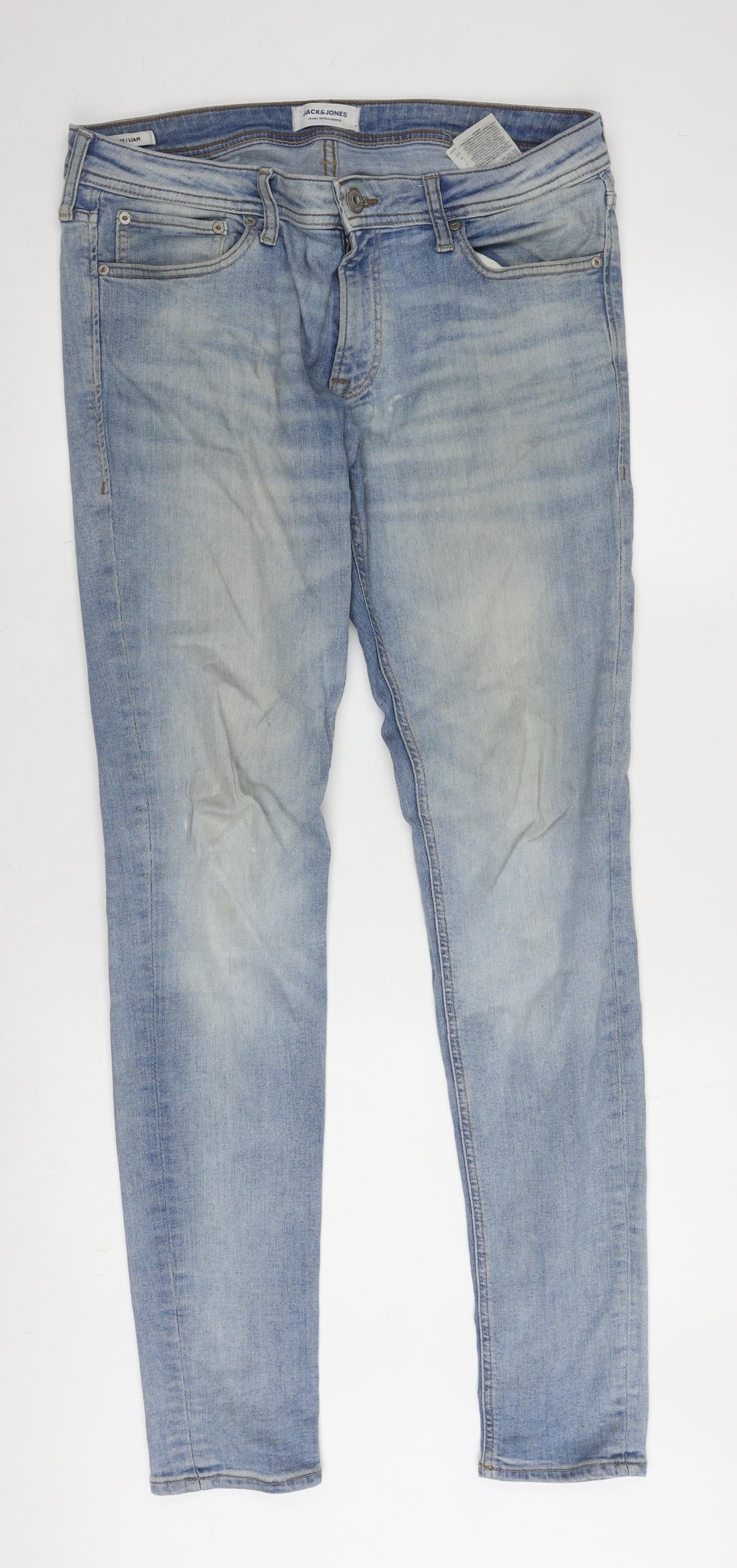 Jack & Jones Men's Blue Skinny Jeans - Size 34