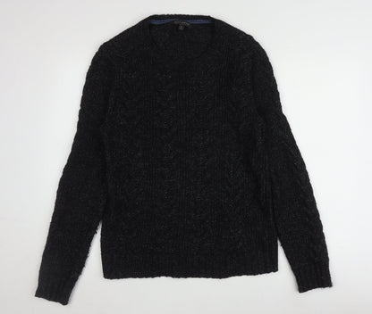 Banana Republic Women's Black Cable-Knit Jumper S