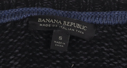 Banana Republic Women's Black Cable-Knit Jumper S