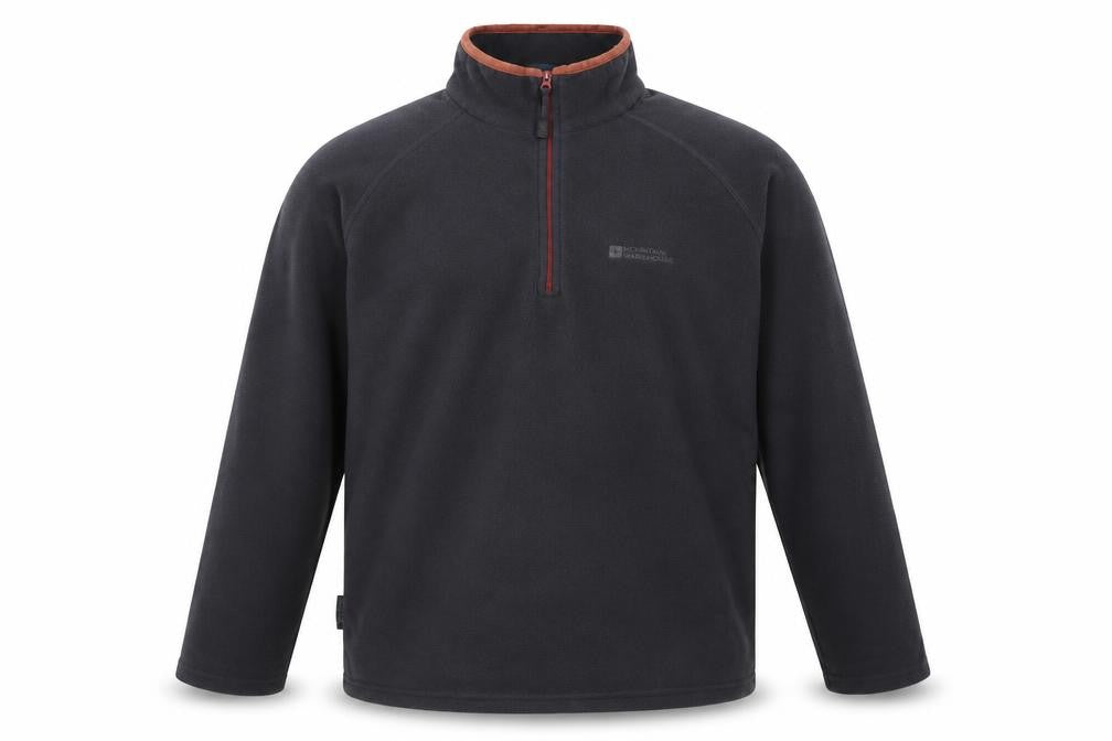 Mens UK Size L Mountain Warehouse Black 1/4 Zip Sweatshirt