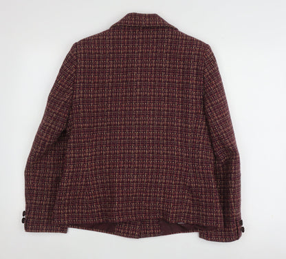 Honor Millburn Women's Red Check Blazer Size 14