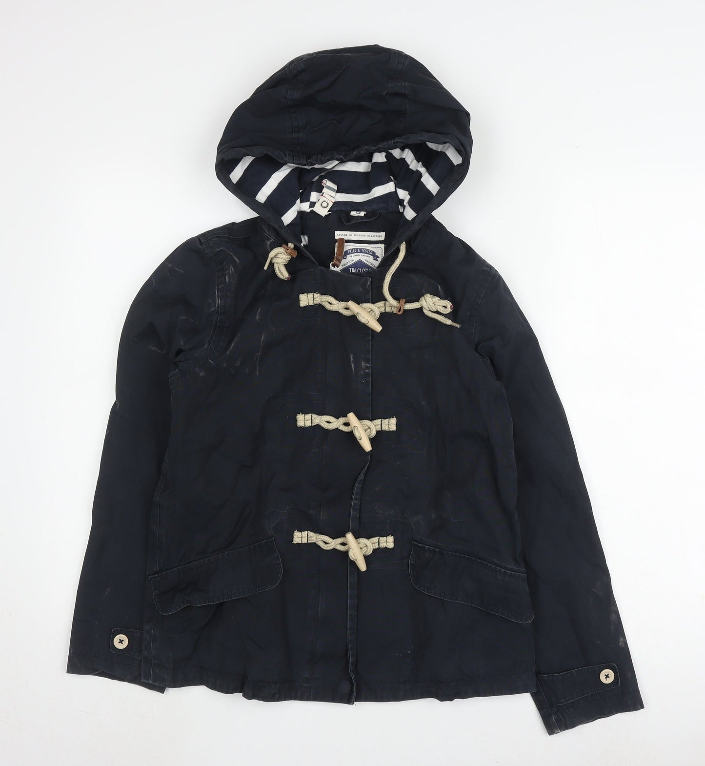 Womens UK Size 8 Seasalt Blue Duffle Coat