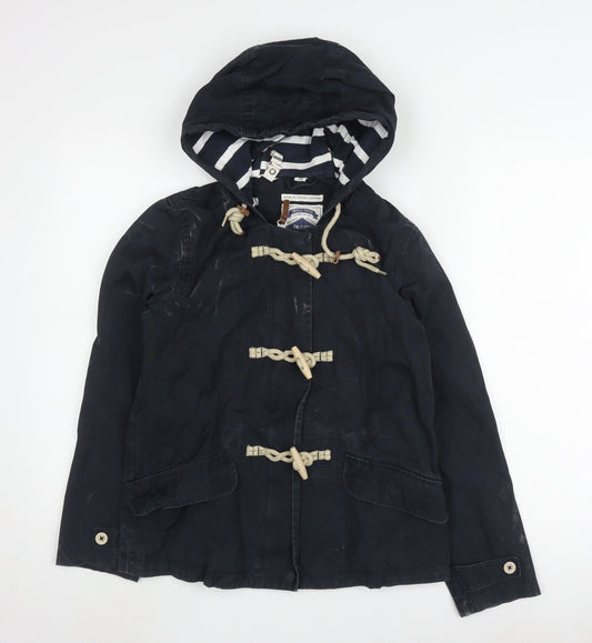 Womens UK Size 8 Seasalt Blue Duffle Coat
