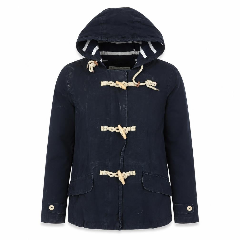 Womens UK Size 8 Seasalt Blue Duffle Coat