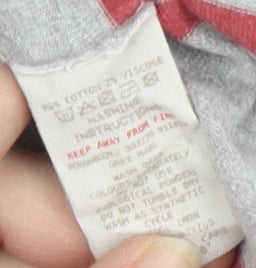 White Stuff Men's Grey Striped Polo S Classic