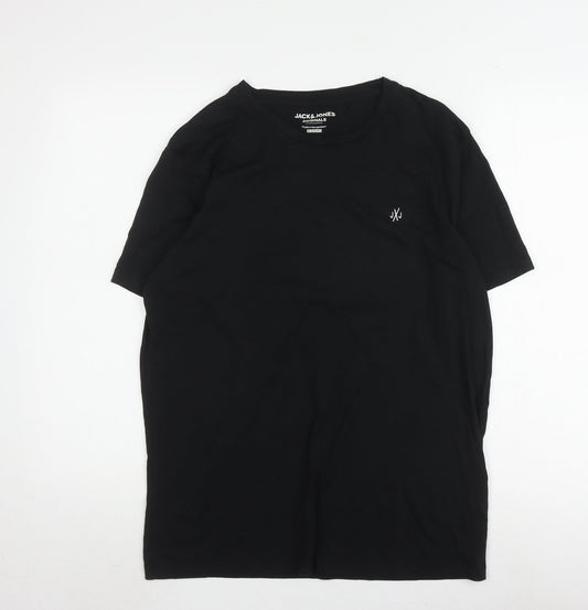 Mens UK Size L JACK & JONES Black  T-Shirt