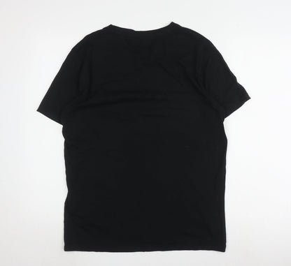 Mens UK Size L JACK & JONES Black  T-Shirt