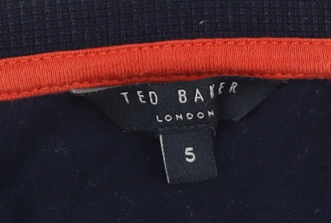 Ted Baker Men's Blue Striped T-Shirt, Size 5