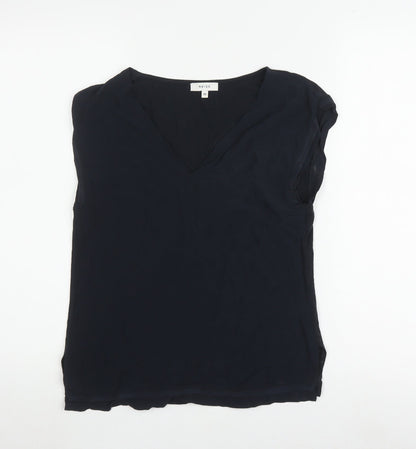 Womens UK Size XS Reiss Black Basic T-Shirt