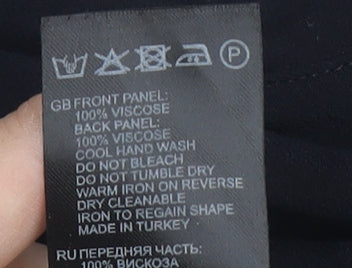 Womens UK Size XS Reiss Black Basic T-Shirt