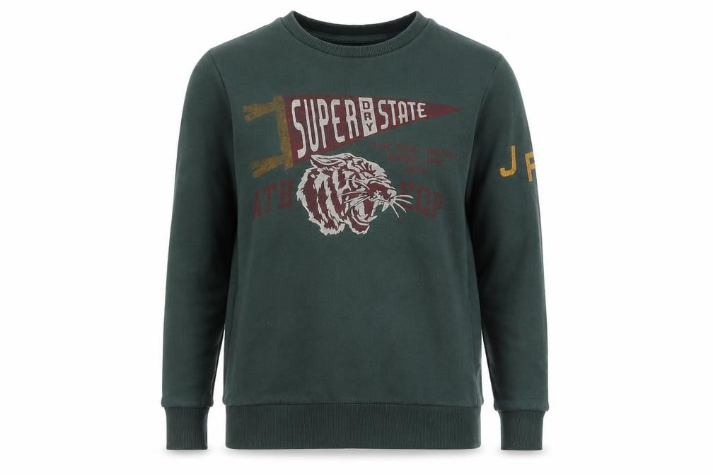 Womens UK Size 6 Superdry Green Pullover Sweatshirt