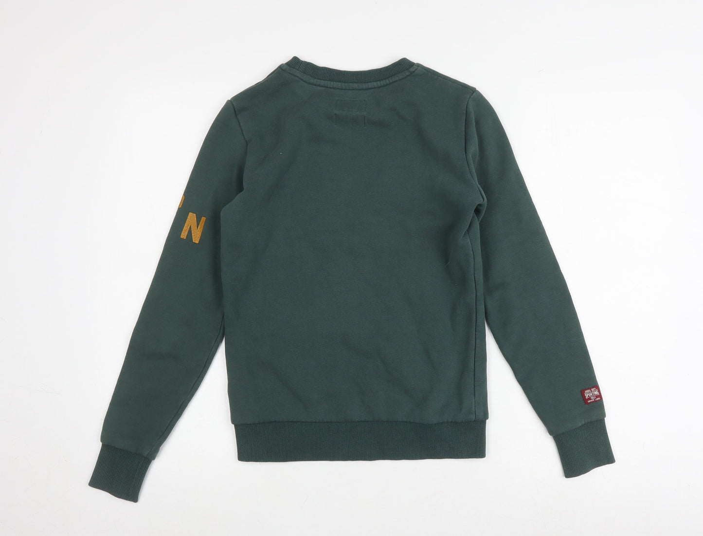 Superdry Women's Green Graphic Pullover Sweatshirt Size 6