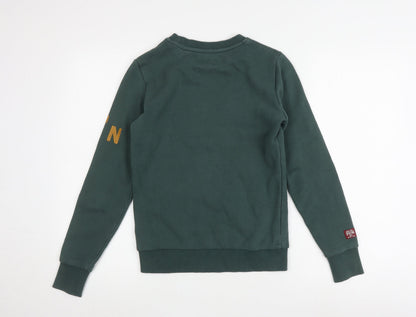 Superdry Women's Green Graphic Pullover Sweatshirt Size 6