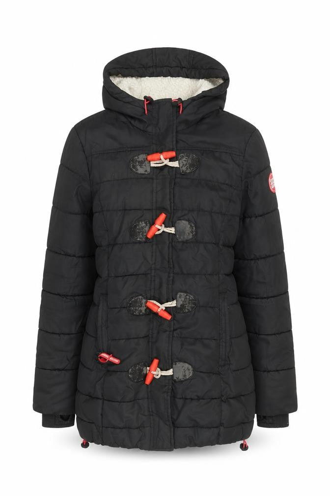 Superdry Women's Black Puffer Jacket, XS, Hooded, Winter
