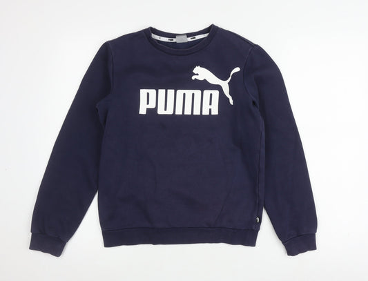 Teens UK Size 164 PUMA Blue Pullover Sweatshirt