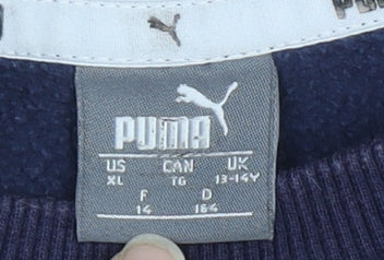 Teens UK Size 164 PUMA Blue Pullover Sweatshirt