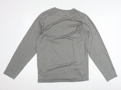 Nike Men's Grey S Dri-Fit Soccer Long Sleeve Top