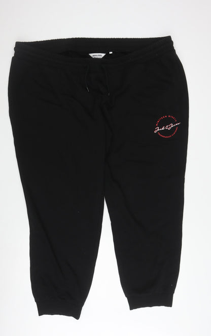Jack & Jones Men's Black Jogger Trousers Size 50