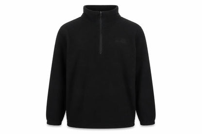 Front view of Peter Storm boys’ black 1/2 zip sweatshirt 7-8 years
