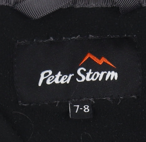 Peter Storm Boys Black 1/2 Zip Sweatshirt 7-8 Years